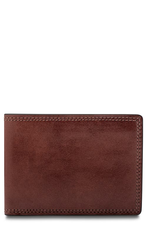 Bosca Leather Bifold Wallet in Dark Brown