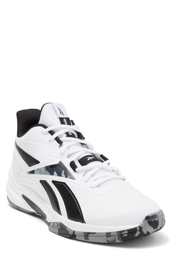 Reebok More Buckets Basketball Sneaker In White/ Core Black/ Cold Grey