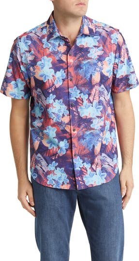 Tommy Bahama Bahama Coast Techno Flora IslandZone® Floral Short Sleeve ...