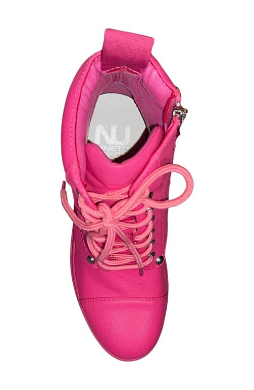 Ninety Union Thunder Lug Sole Boot In Fuchsia