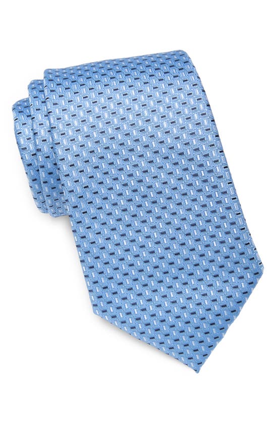 Tommy Hilfiger Micro Geometric Tie In Blue