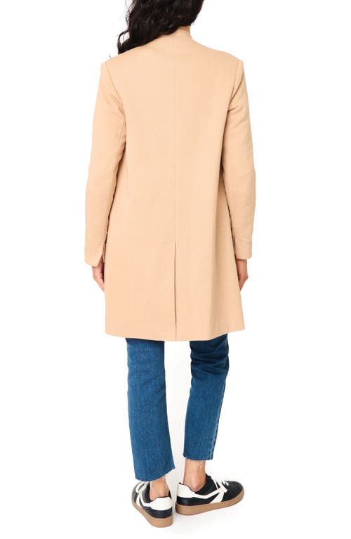 Gibsonlook Notch Collar Cotton Blend Jacket In Cappuccino