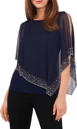 Chiffon store cape top