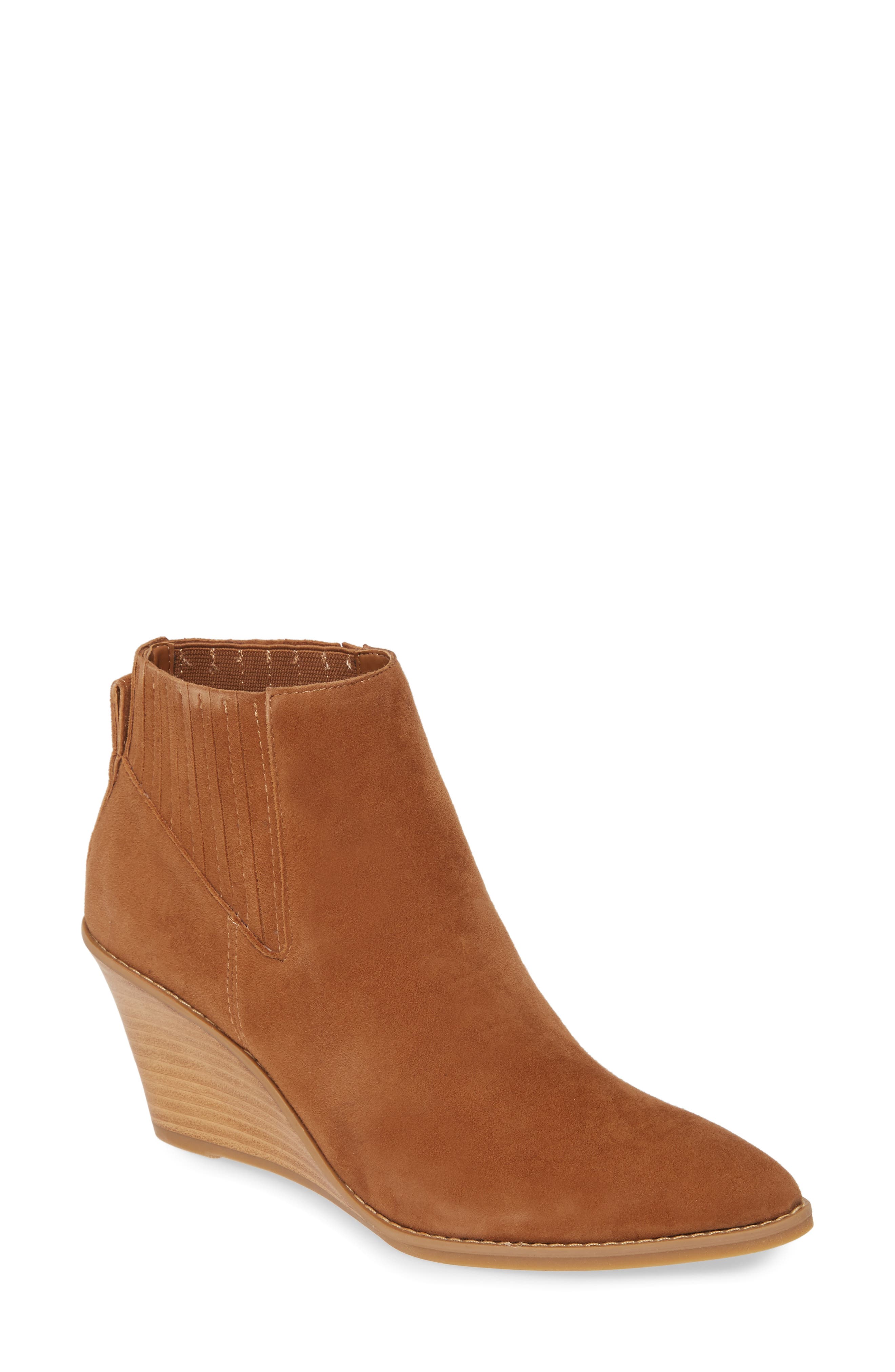 UPC 192675902786 product image for Women's Calvin Klein Tabby Wedge Bootie, Size 8.5 M - Brown | upcitemdb.com