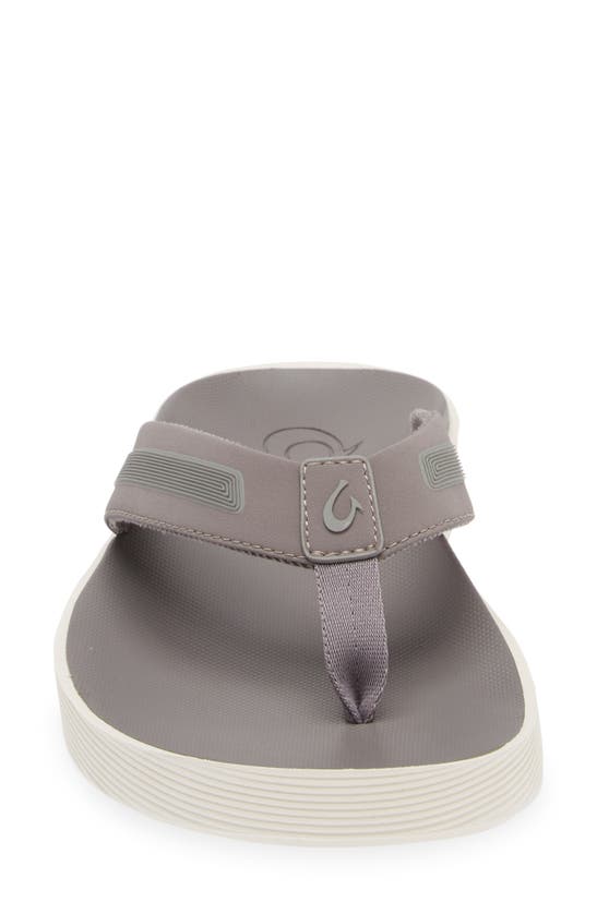 Olukai Leeward Flip Flop In Graphite / Graphite