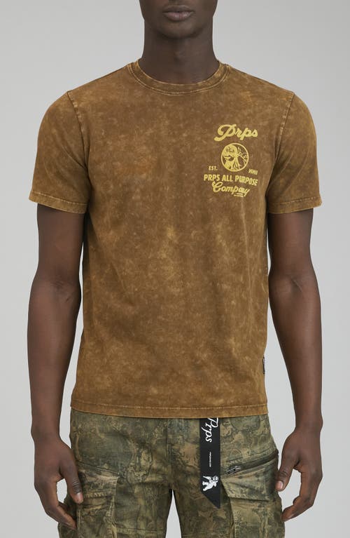 Prps Baxter Graphic T-shirt In Brown