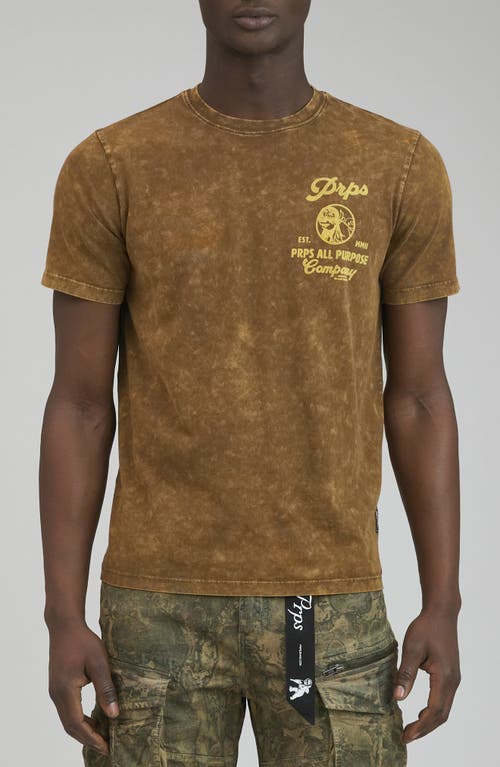 Shop Prps Baxter Graphic T-shirt In Brown Sugar