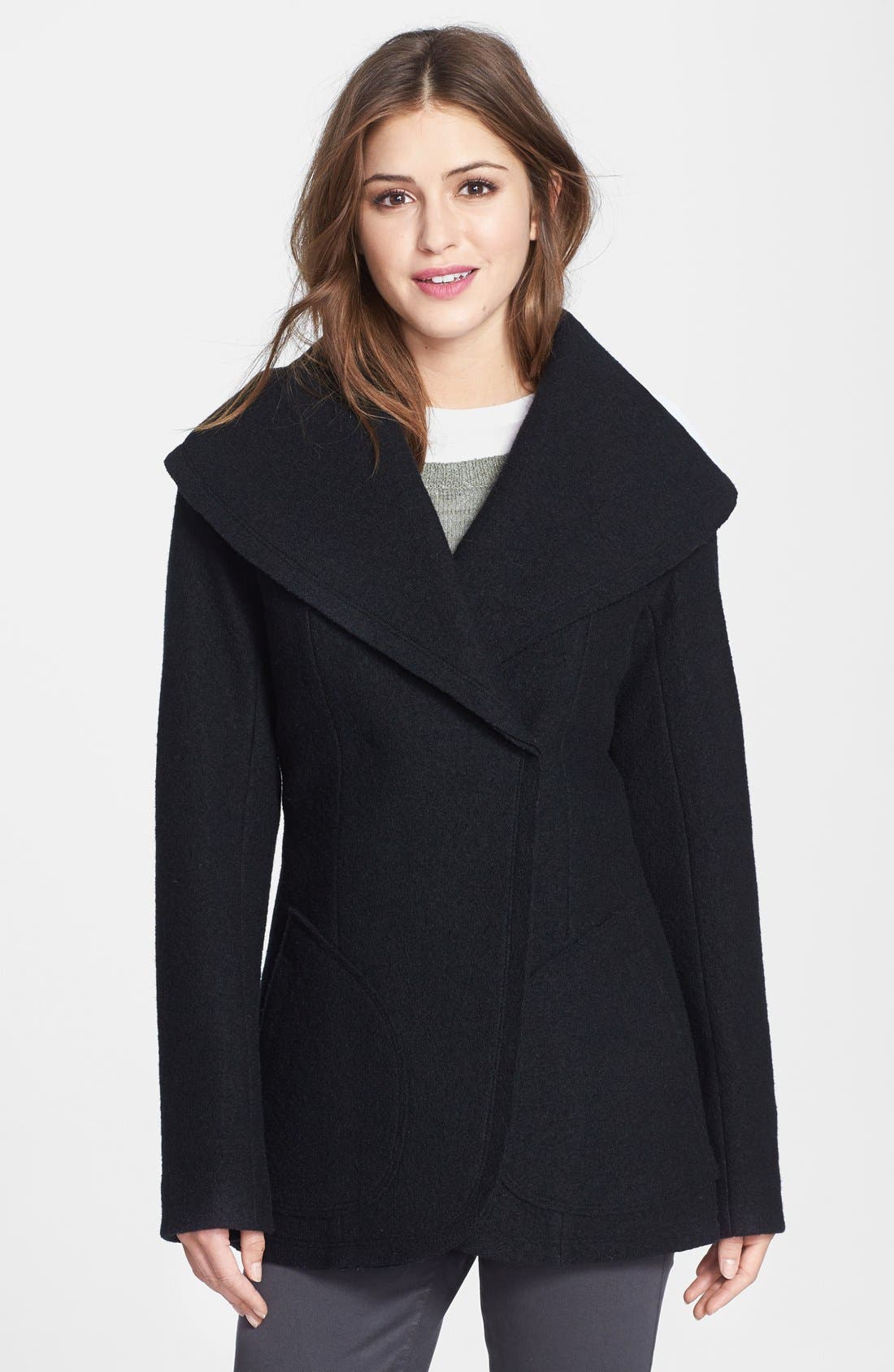 halogen wool blend coat