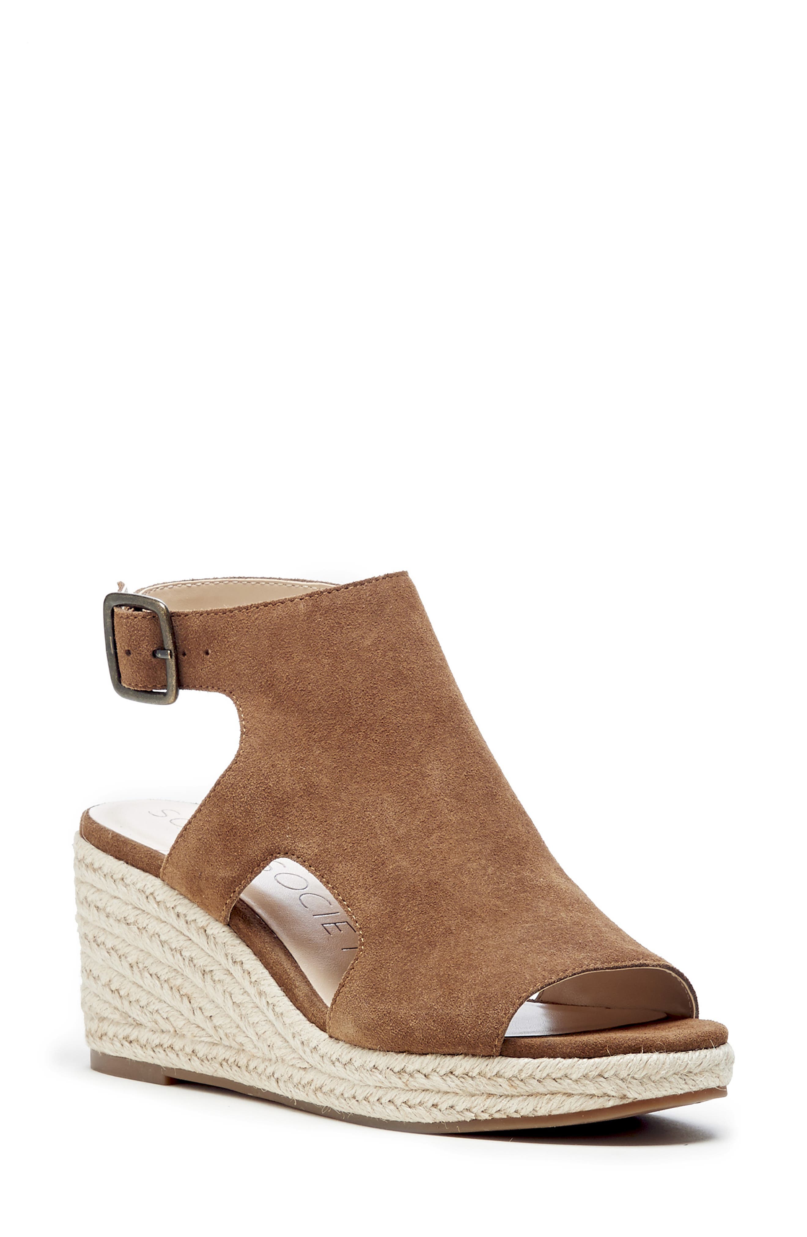 Sole Society Camreigh Espadrille Wedge- Beige