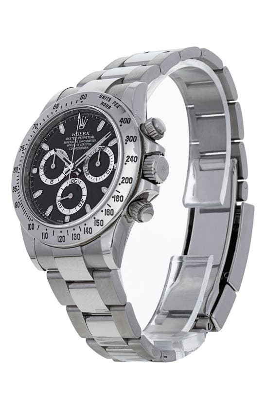 Shop Watchfinder & Co. Rolex  Daytona Cosmograph Automatic Bracelet Watch, 40mm In Silver / Black