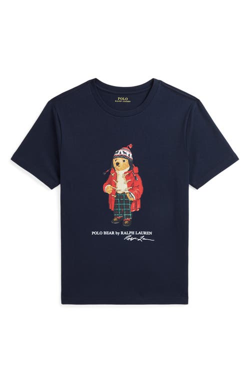 Ralph Lauren Kids' Jersey Graphic T-Shirt in Navy Bear 