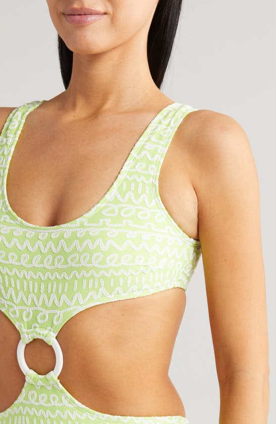 Shop Montce Lime Icing One-piece Swimsuit