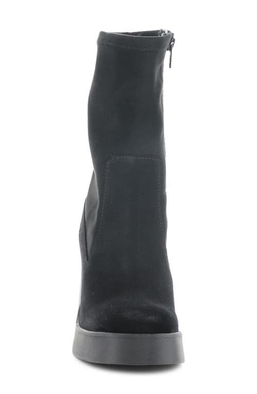 Shop Bos. & Co. Vivica Bootie In Black Suede/top