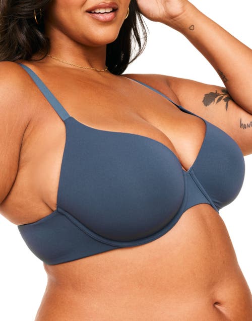 Shop Adore Me Janelle Contour Demi Bra In Dark Blue