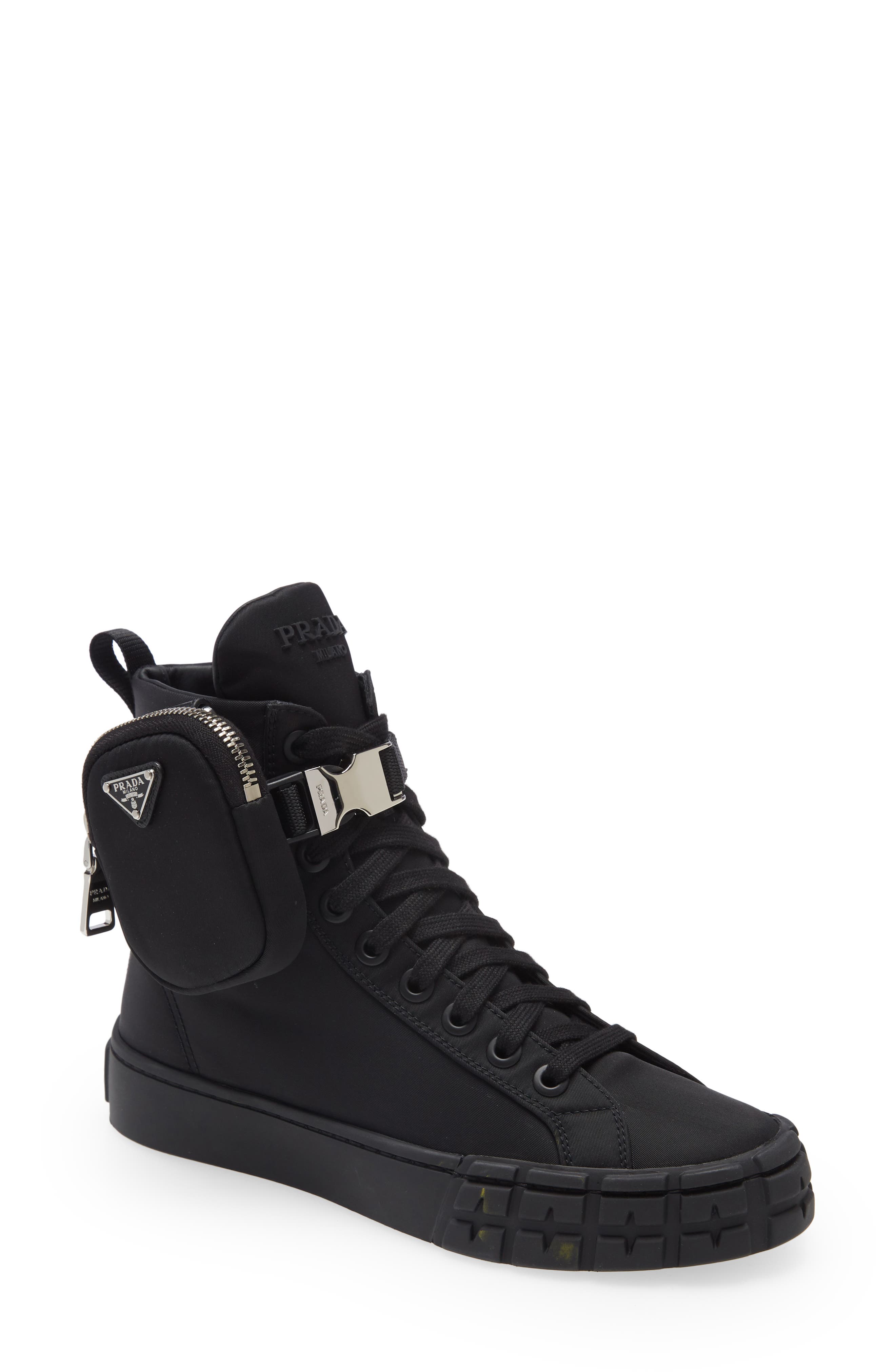 prada black women's sneakers