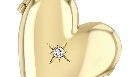 Zoë Chicco Diamond Heart Locket Necklace In 14k Yellow Gold