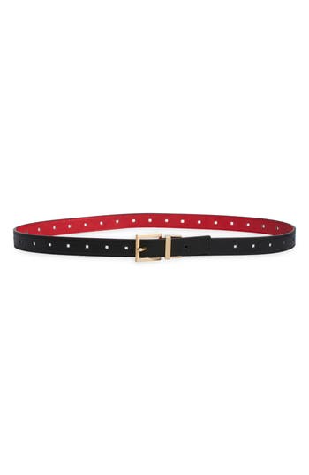 Vince Camuto Reversible Faux Leather Belt In Black/red