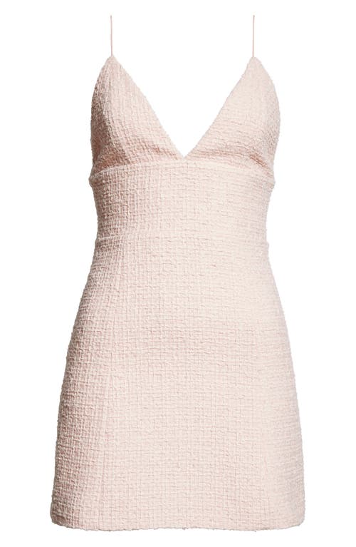 Alice And Olivia Carli Tweed Minidress In Pink Lace