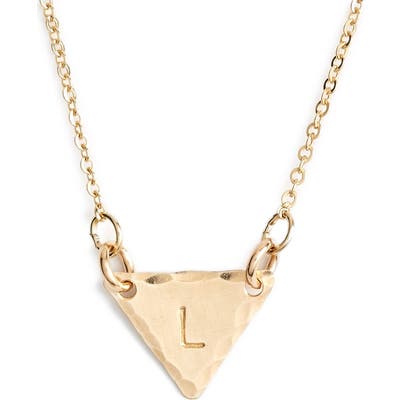 Nashelle 14K-Gold Fill Initial Triangle Necklace