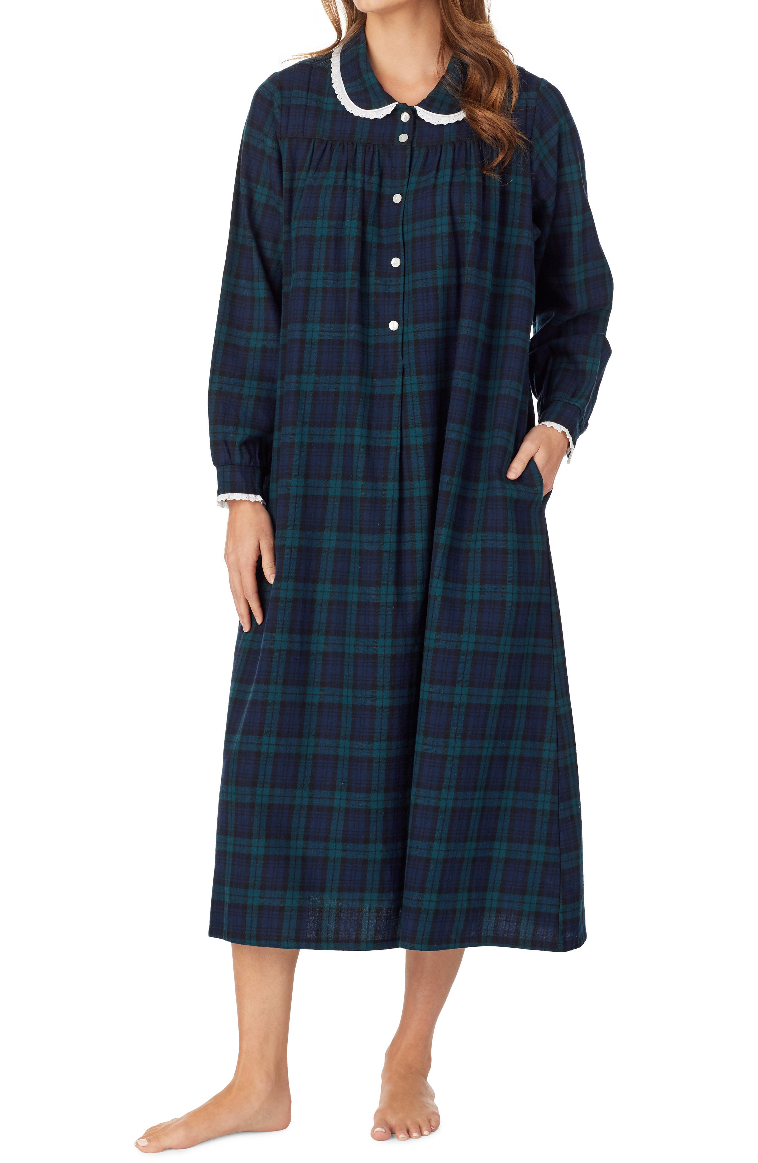 Lanz of Salzburg Ballet Nightgown in Red Plaid at Nordstrom
