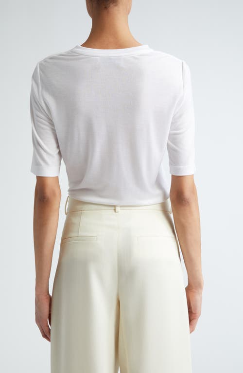 Partow Parker Modal & Cashmere T-shirt In White