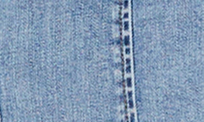 Wash Lab Denim Tie One On Short Sleeve Denim Minidress In North Blue
