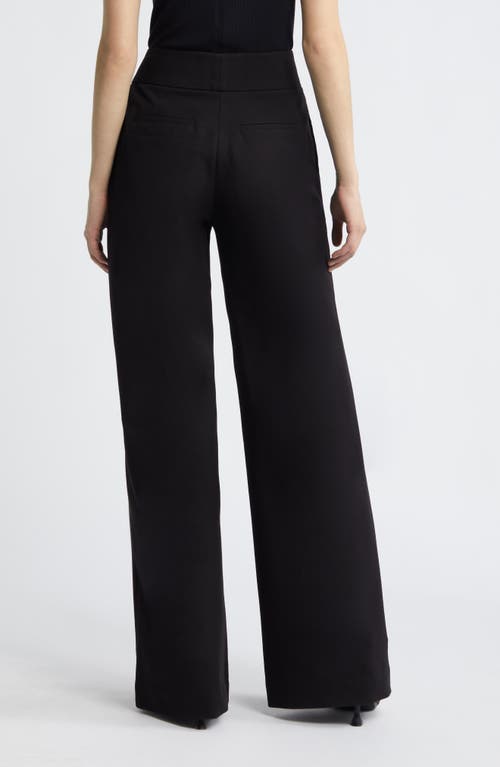 Shop Frame Le Hardy High Waist Wide Leg Pants In Black