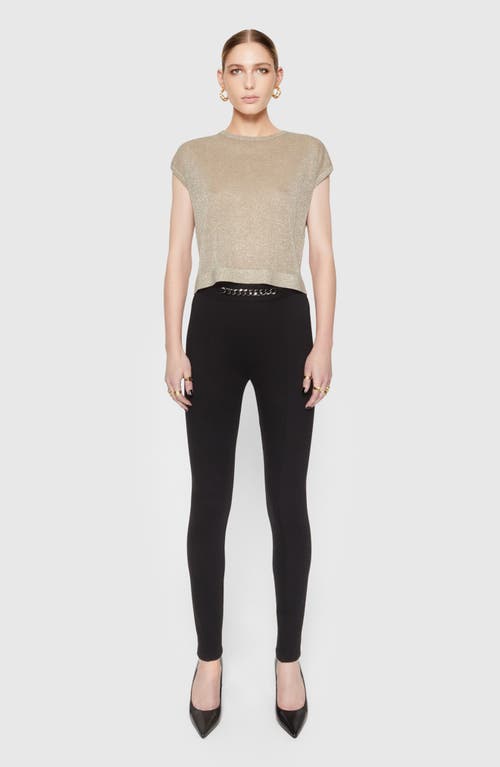 Rebecca Minkoff Sienna Chain Detail Leggings In True Black