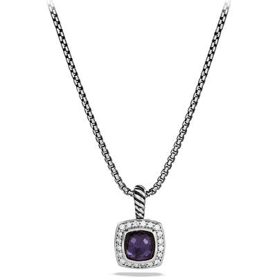 David Yurman Albion Petite Pendant With Semiprecious Stone & Diamonds On Chain