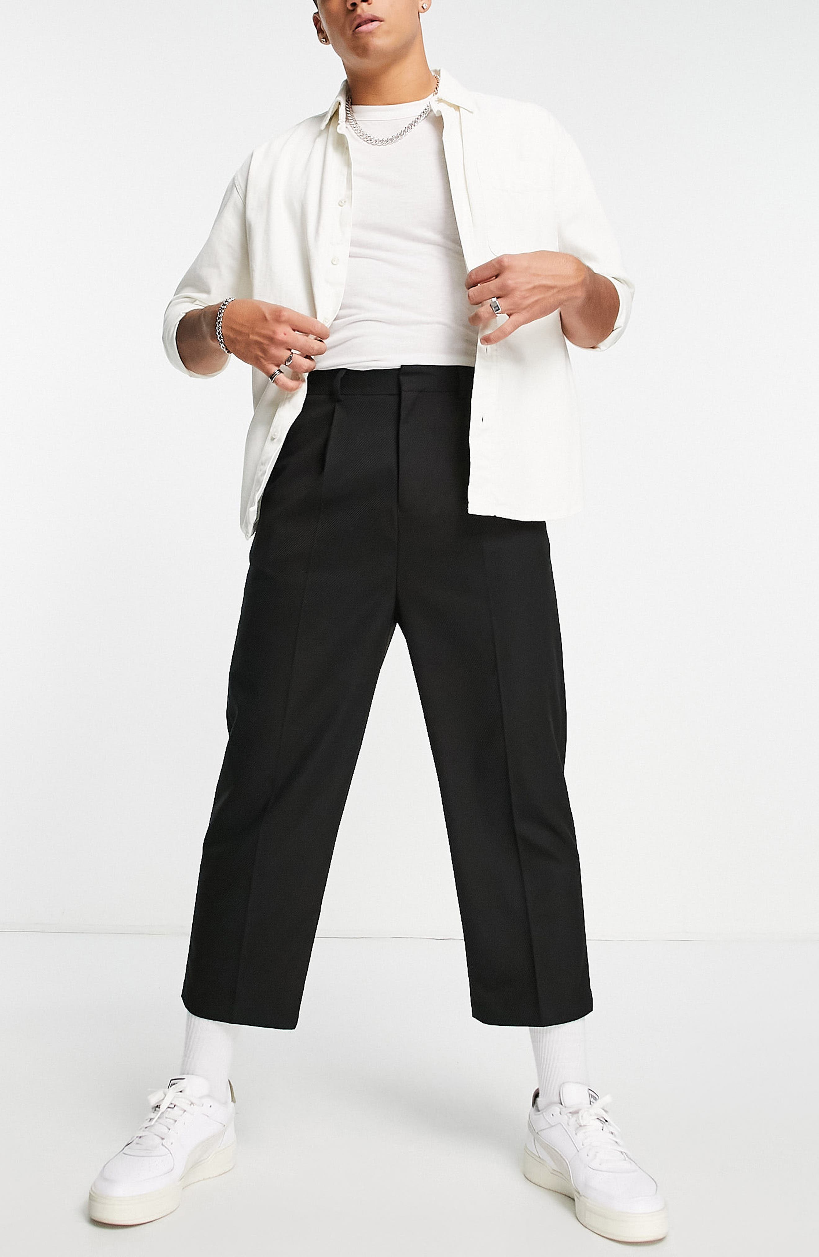 Topman Crop Wide Leg Pants | Nordstrom