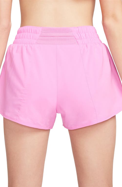 Shop Nike Dri-fit One Shorts In Playful Pink/reflective Silv