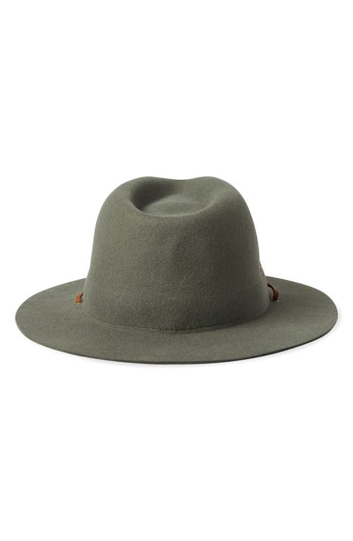 Brixton Wesley Wool Felt Fedora In Light Moss