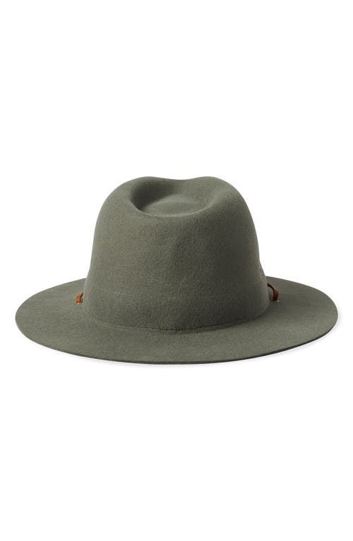 Shop Brixton Wesley Wool Felt Fedora<br /> In Light Moss