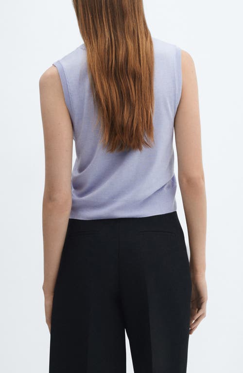 Mango Lightweight Sweater Vest In Blue