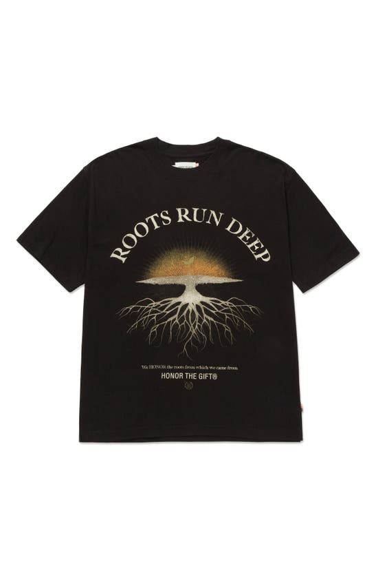 Shop Honor The Gift Roots Run Deep Graphic T-shirt In Black