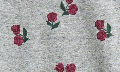 MILES THE LABEL MILES THE LABEL HEART PRINT RUFFLE FRENCH TERRY SWEATSHIRT & JOGGERS SET 
