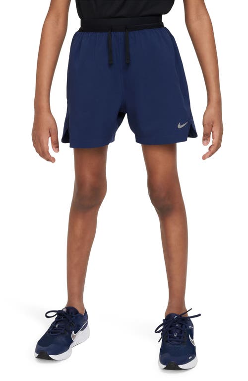 Shop Nike Kids' Multi Tech Dri-fit Training Shorts In Midnight Navy/black