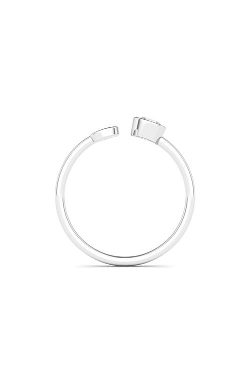 Hautecarat Lab Grown Diamond Letter Ring In 18k White Gold - S