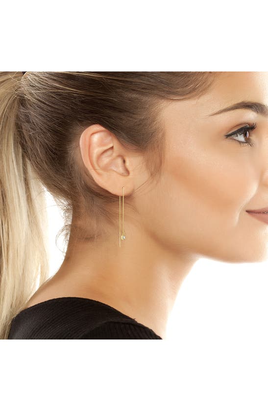 Shop Allsaints Crystal Drop Threader Earrings In Gold