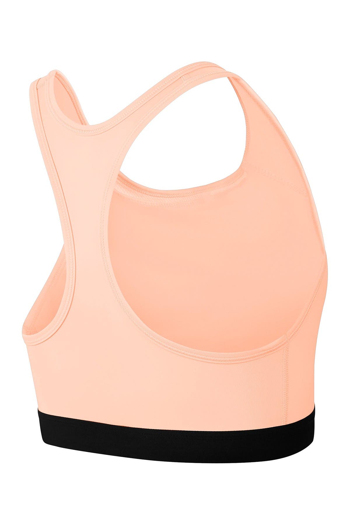 Nike Swoosh Logo Racerback Sports Bra In Medium Pink4
