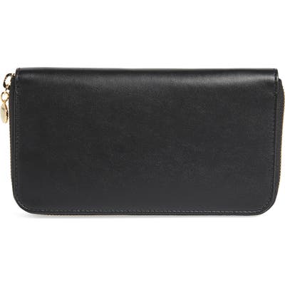 Stella Mccartney Alter Nappa Perforated Logo Faux Leather Wallet - Black