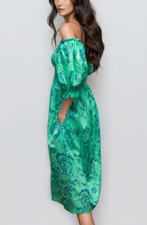 JESSIE ZHAO NEW YORK JESSIE ZHAO NEW YORK FAIRYTALE SMOCKED MIDI DRESS