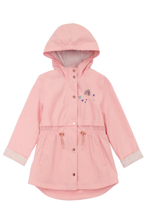 Rokka&rolla Kids' Lightweight Rain Jacket Trench Coat In Peach