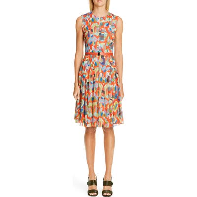 Akris Summer Print Cotton Voile Dress