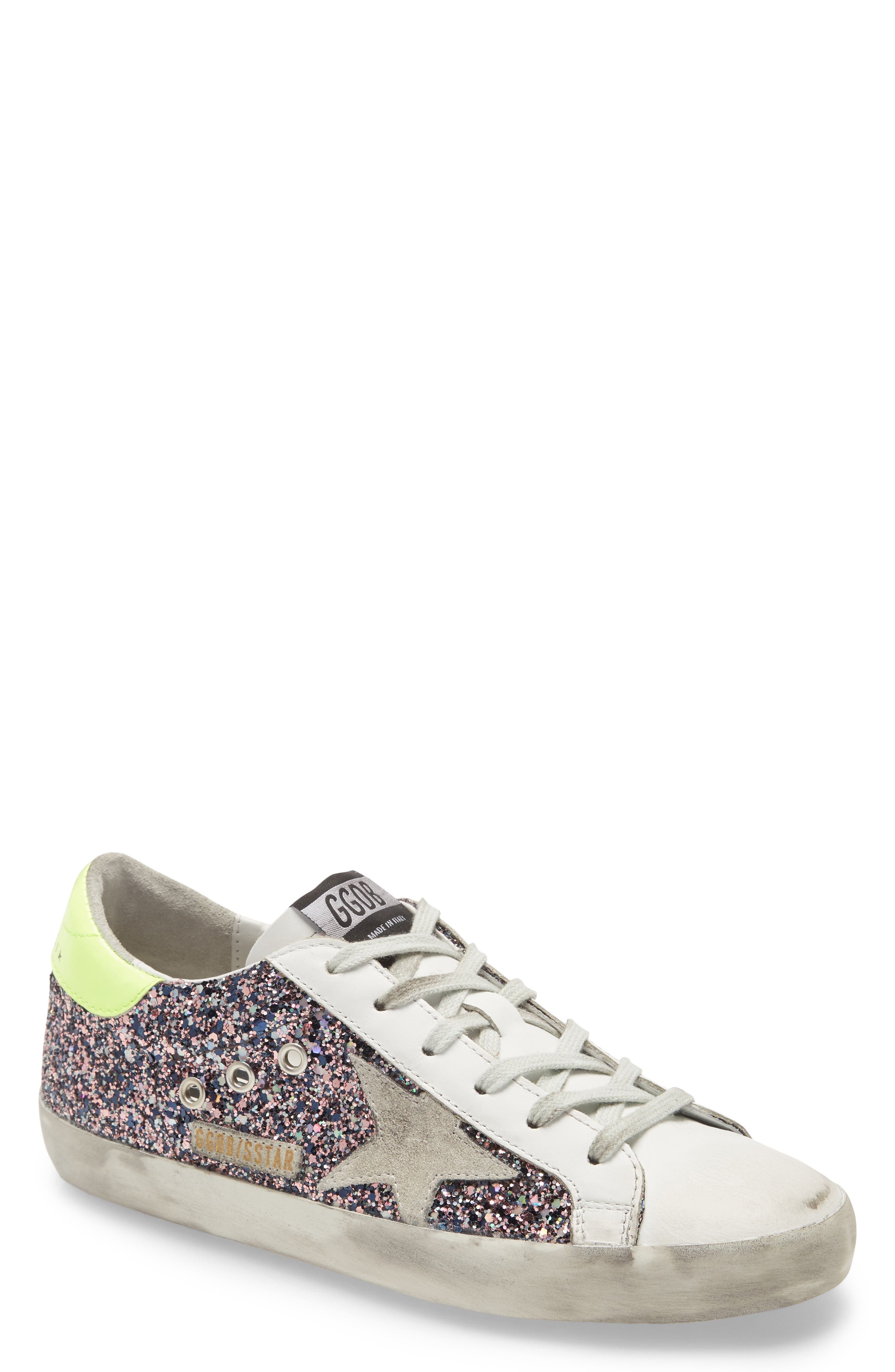 sparkly golden goose sneakers