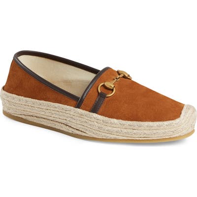 Gucci Matador Horsebit Espadrille Slip-On, US / 5UK - Brown