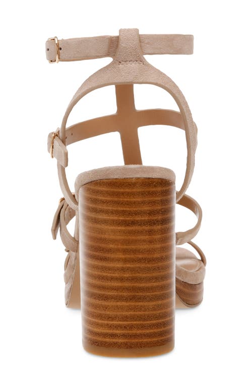 Steve Madden Daelene Ankle Strap Sandal In Sand Suede