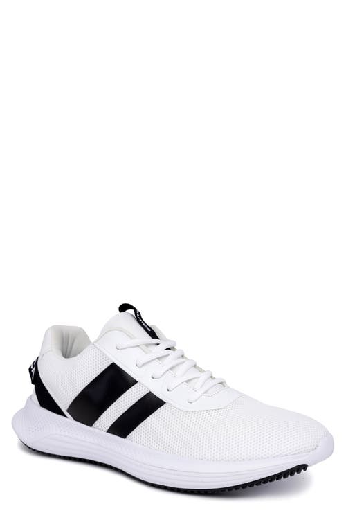 Shop Nautica Athletic Sneaker In White/black