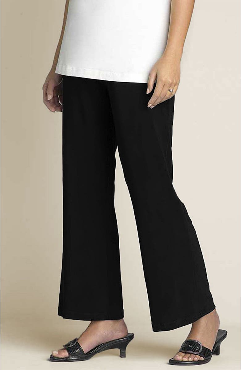 JAPANESE WEEKEND Maternity Matte Jersey Ankle Pants, Main, color, BLACK