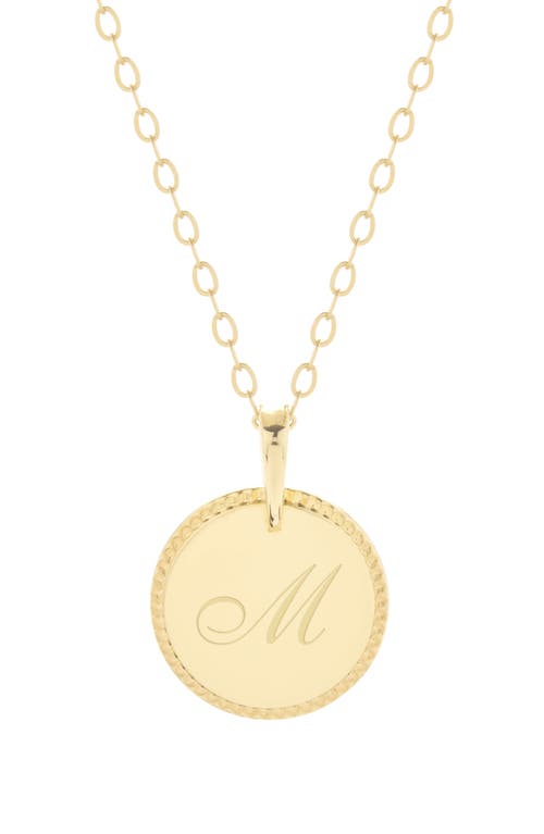 Milia Initial Pendant Necklace in Gold M